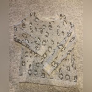Grey Leopard Sweater